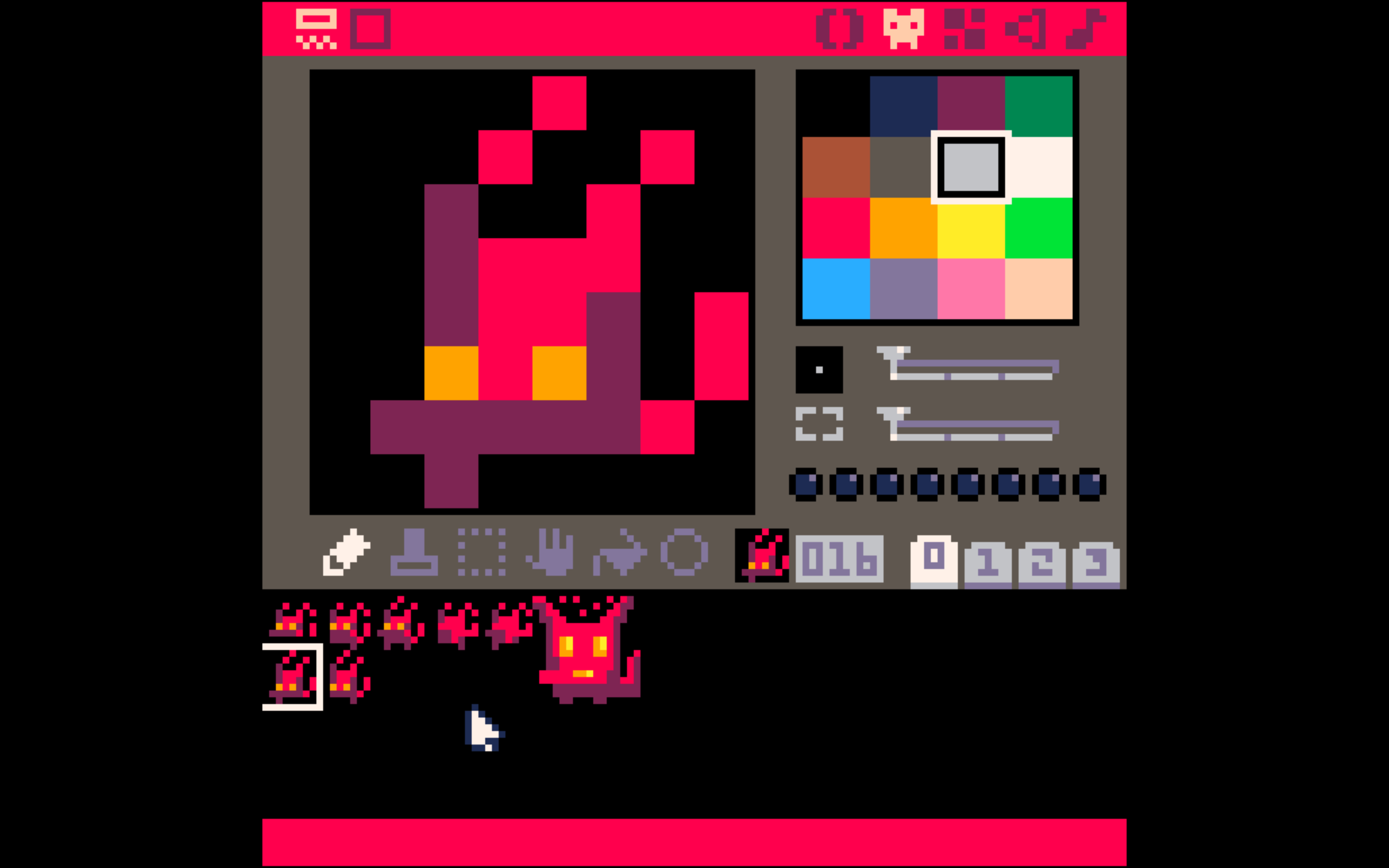 Pico 8 Herausforderung 1: Animiere deine Spielfigur, wenn sie nach oben und unten läuft
